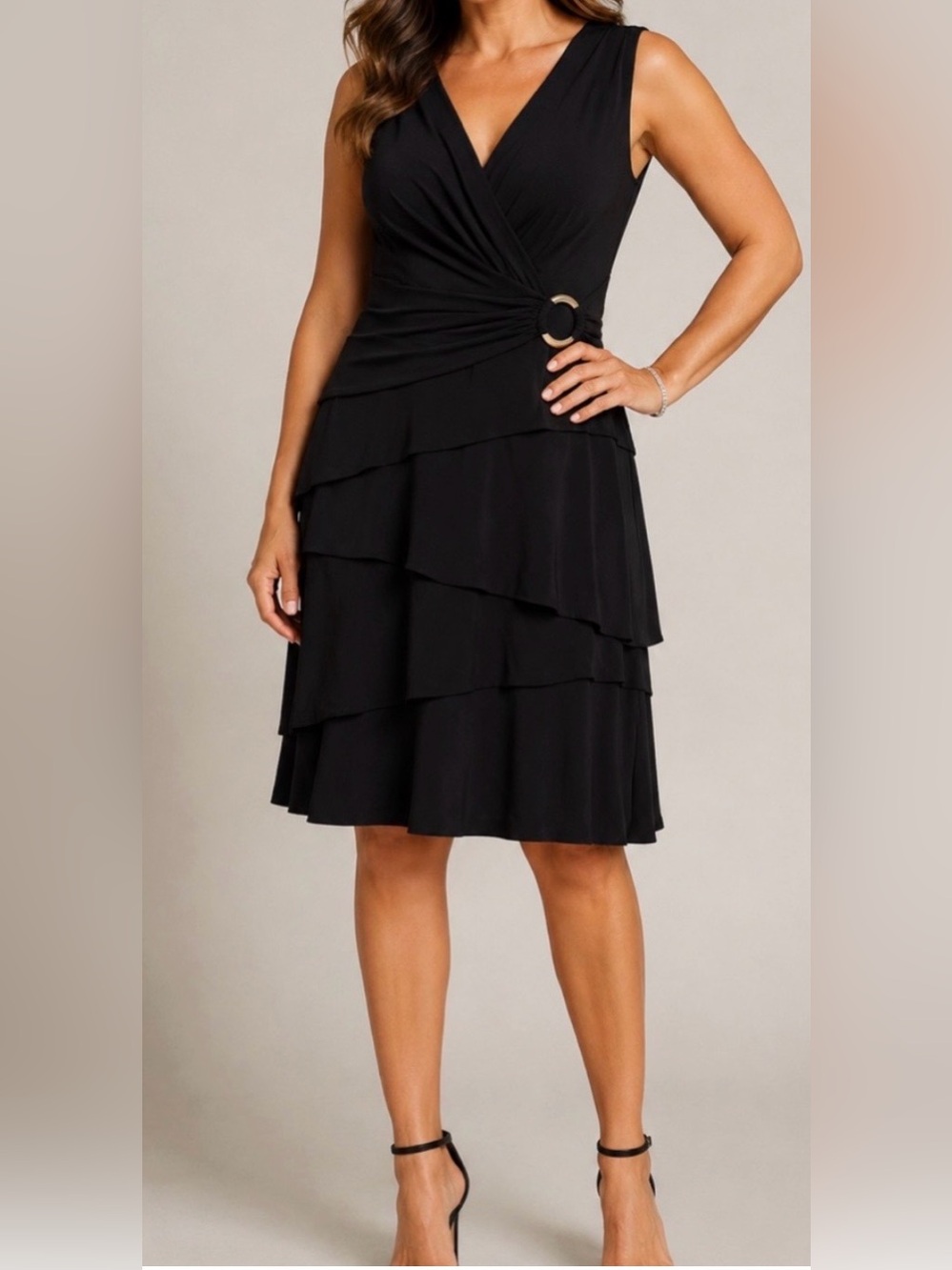 White House Black Market Instantly Slimming Tier Dress with Side Ring